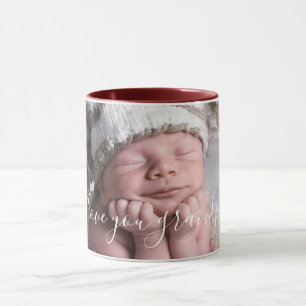I Kärlek You Grandpa Photo Template Mugg