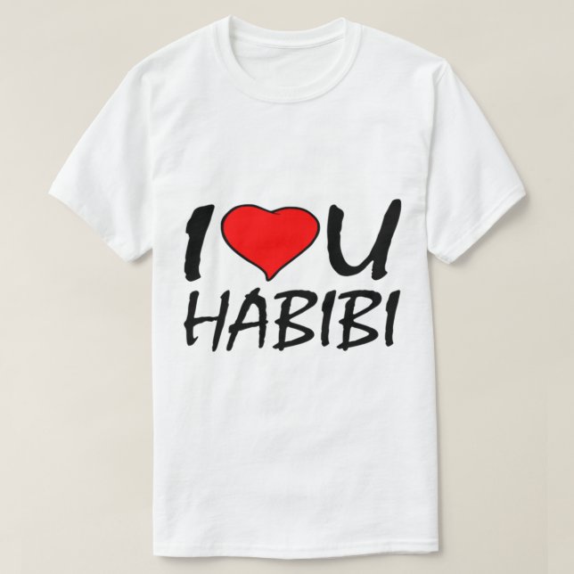 i kärlek you habibi t shirt (Design framsida)