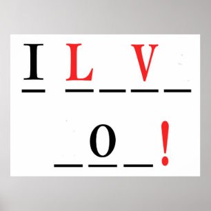 I Kärlek You-Hangman Stil av Shirley Taylor Poster