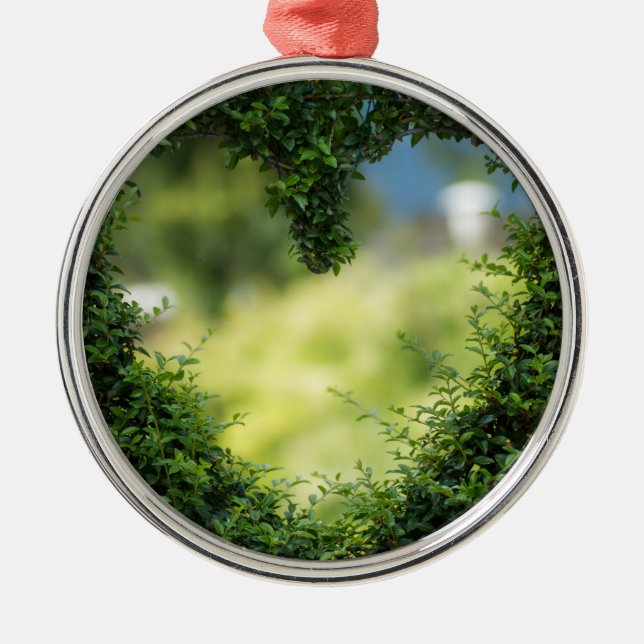 I Kärlek You - Hjärtblomma för Valentines day Julgransprydnad Metall (Framsidan)