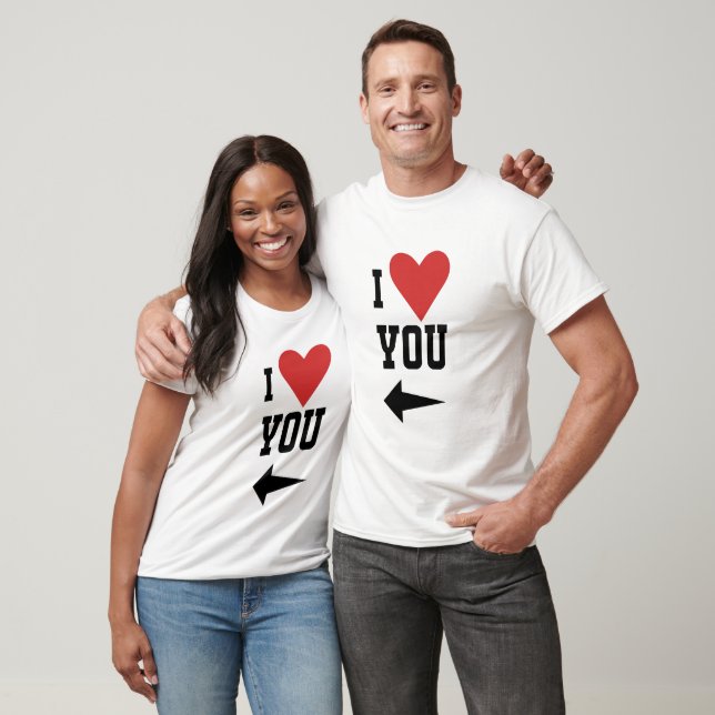 I Kärlek You - Höger för att peka mot fel T Shirt (Unisex)