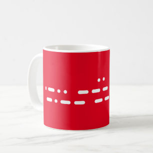 "I Kärlek You" i den vita morskoden Kaffemugg