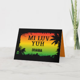 I Kärlek You Jamaican Rasta Kort