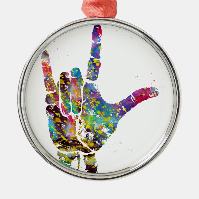 I Kärlek You Julgransprydnad Metall (Framsidan)