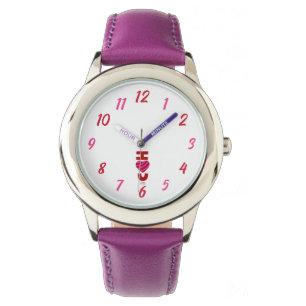 I Kärlek You Kids Stainless Steel Lila Watch Armbandsur