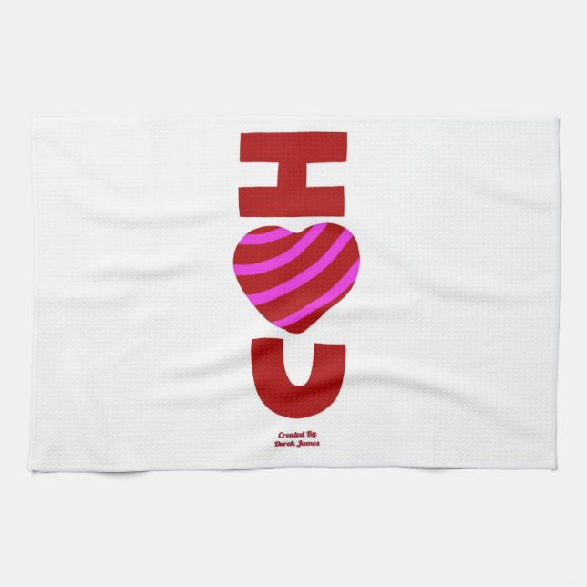 I Kärlek You Kitchen Towel Kökshandduk (Horisontell)
