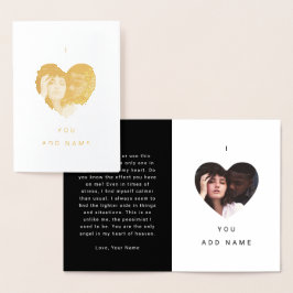 I Kärlek You Luxury Photo Text Valentiness Folierat Kort