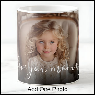 I Kärlek You Mamma, 1 foto, Mor dag, födelsedag Kaffemugg