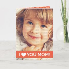 I Kärlek You Mamma - Anpassningsbar Photo Kort
