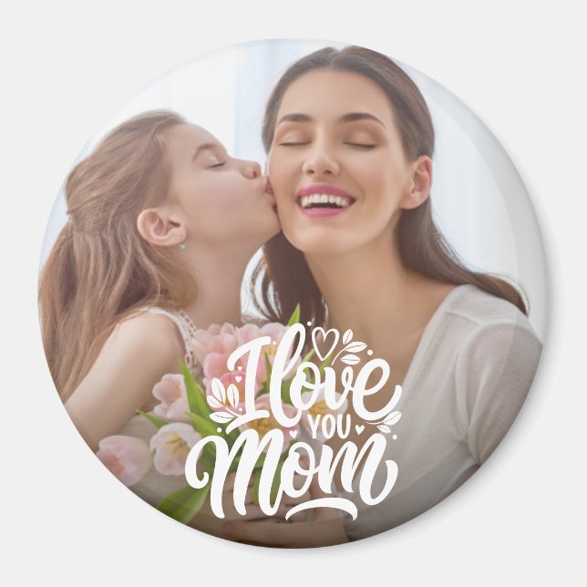 I Kärlek You Mamma Anpassningsbar Photo Magnet (Framsidan)