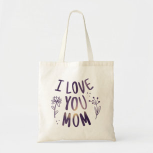 I Kärlek You Mamma Blommigt Mors dag Gift Ideas Tygkasse