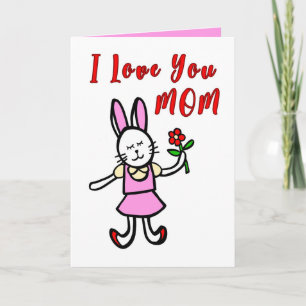 I Kärlek You Mamma Card, Mors dag Card för Mamma Meddelande