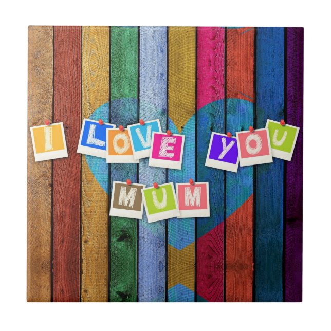 I Kärlek You Mamma Ceramic Tile Gift Kakelplatta (Framsidan)