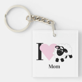 I kärlek You Mamma Cute Namn Tecknad Keychain