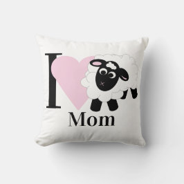 I kärlek You Mamma Cute Tecknad Shep Dekorativ kud Kudde