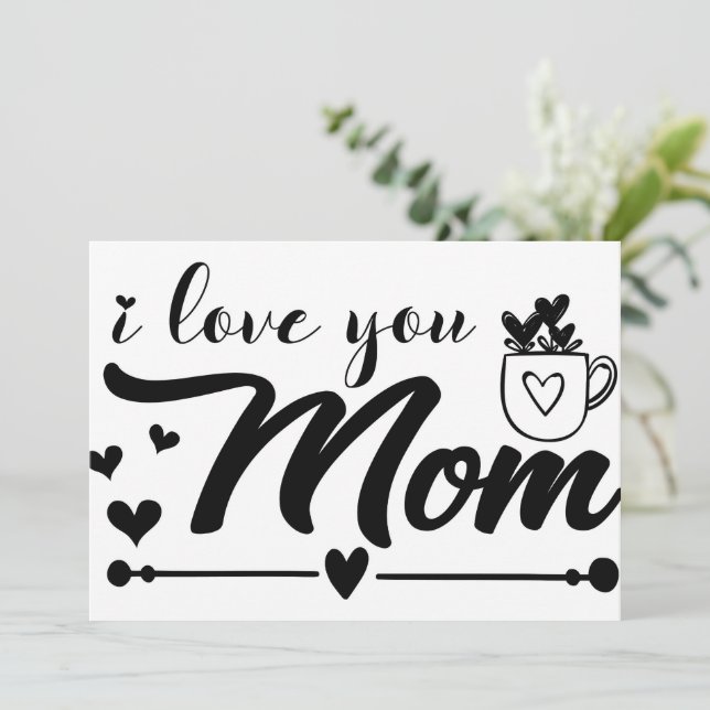 I Kärlek You Mamma Inbjudningar (Stående Fram)