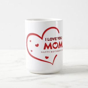 I Kärlek You Mamma Mors dag Coffee Mugg i Lycklig
