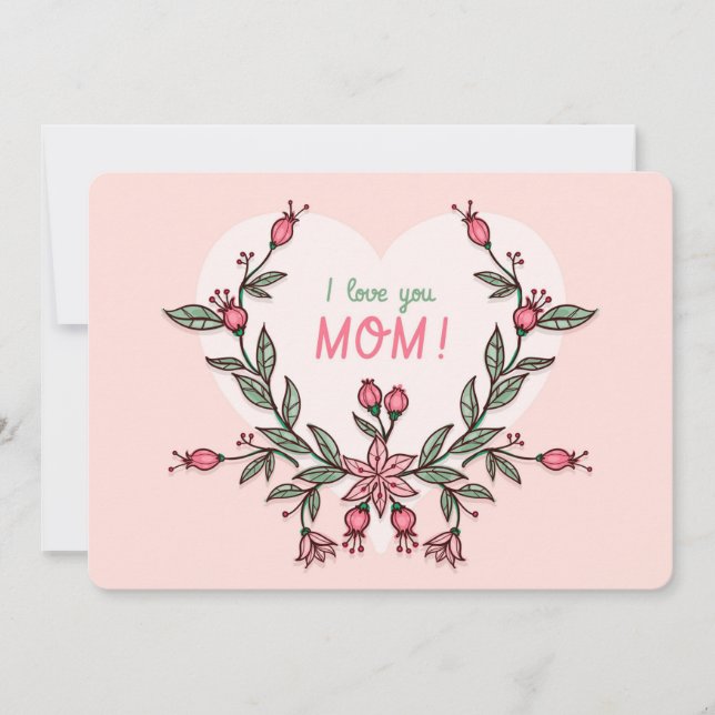 I Kärlek You Mamma Mors dag Helgdag Card Julkort (Framsida)
