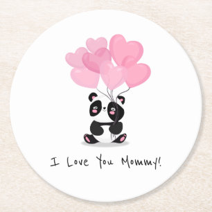 I Kärlek You Mamma Mors dag   Underlägg Papper Rund