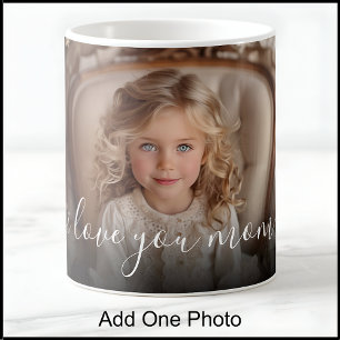 I Kärlek You Mamma, One Photo, Mor's Day, Birthday Kaffemugg