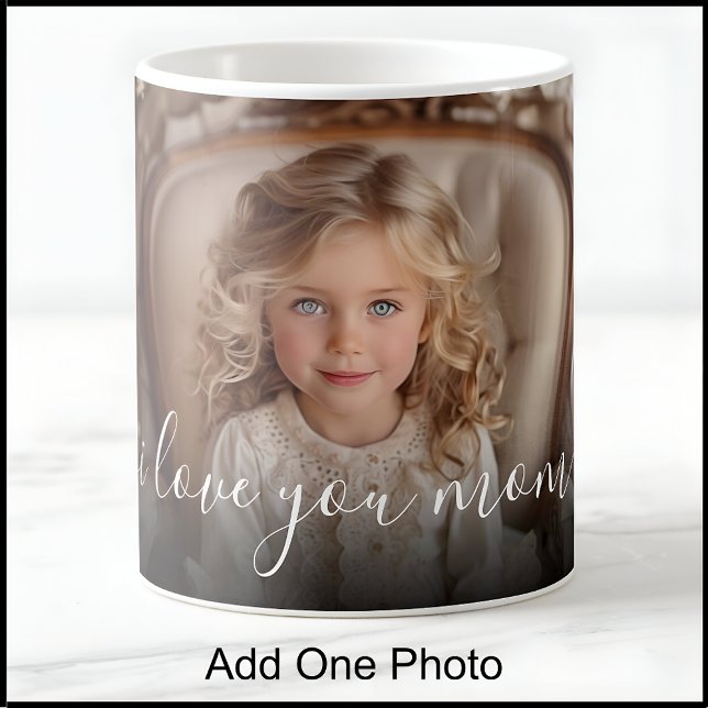 I Kärlek You Mamma, One Photo, Mor's Day, Birthday Kaffemugg (Skapare uppladdad)