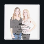 I Kärlek You Mamma Photo Message Magnet<br><div class="desc">"Mamma,  jag kärlek dig i dag,  i morgon och alltid" Det är en underbar Mor av Groom- eller Budens mamma-personligens gåva med bröllop date och namn eller mors dag.</div>