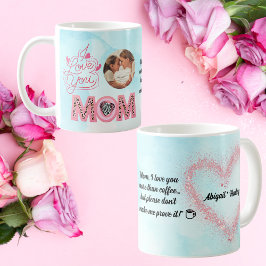 I Kärlek You Mamma Photo Message Mors dag Gift Kaffemugg