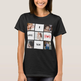 "I Kärlek you mamma", söt 5 fotokollage T-Shirt