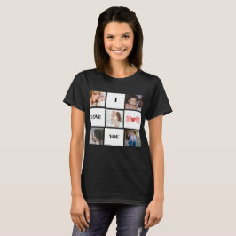 "I Kärlek you mamma", söt 5 fotokollage T-Shirt