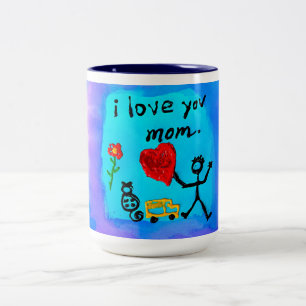 I Kärlek You Mamma Två-Tonad Mugg