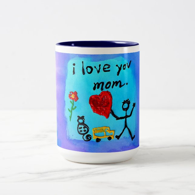 I Kärlek You Mamma Två-Tonad Mugg (Center)