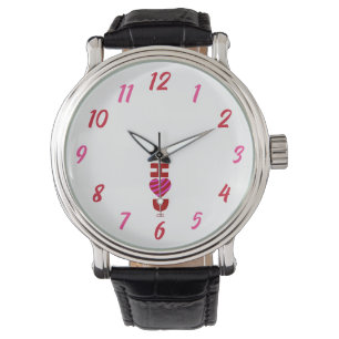 I Kärlek You Manar Vintage Black Leather Watch Armbandsur