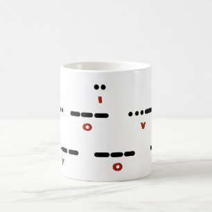 I Kärlek You Morse Code Morphing Mugg
