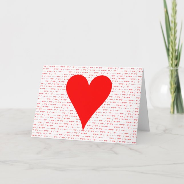 I Kärlek You - Morse Code Valentine's day card Helgkort (Framsida)