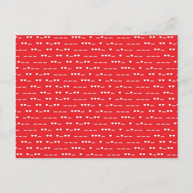 I Kärlek You Morse Code Vykort (Framsida)