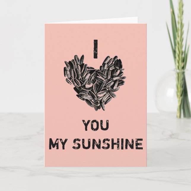 "I Kärlek You My Sunshine" Funny Cute Coola Unik Helgkort (Framsida)