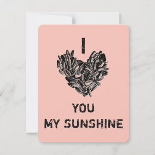 "I Kärlek You My Sunshine" Funny Cute Coola Unik Julkort