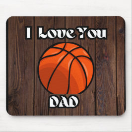 I Kärlek You Pappa Rustic Basketball Mouse Pad Musmatta