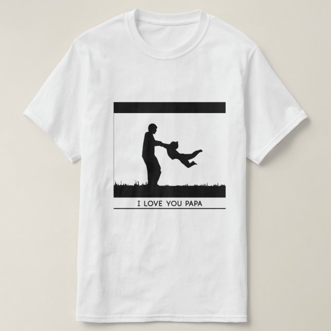 I Kärlek You pappa Shirt, Fars dag  T Shirt (Design framsida)