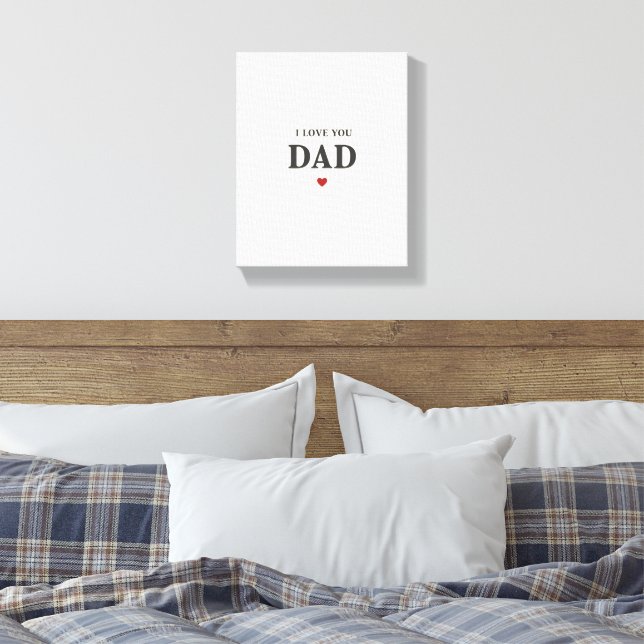 I Kärlek You Pappa Wall Art - Elegant Canvas Gift (Insitu (sovrum))