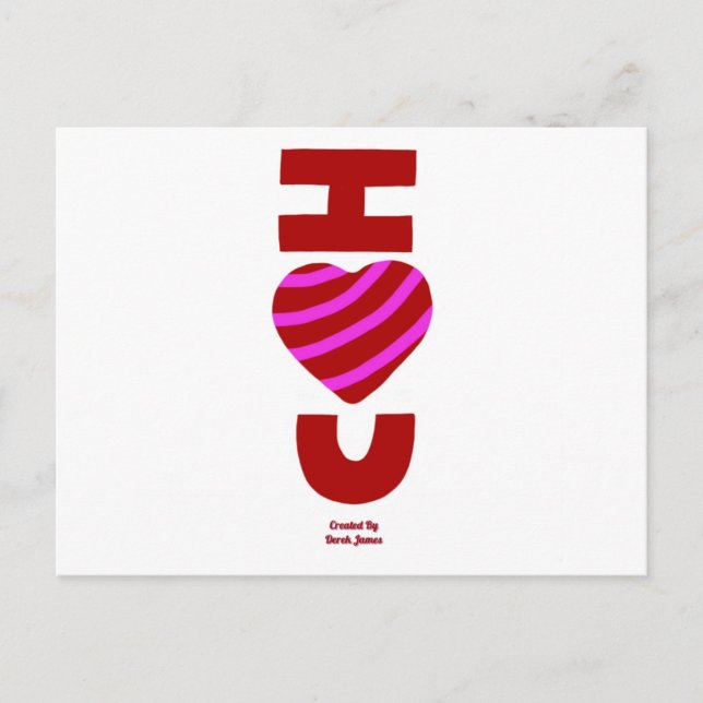 I Kärlek You Postcard Vykort (Framsida)
