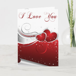I Kärlek, You Red and White Hearines Valentine Car Helgkort
