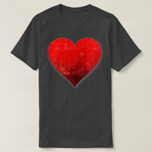I Kärlek You Red Heart Valentines day Emoticon T Shirt (Design framsida)