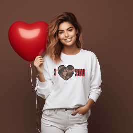 I Kärlek You Red Photo Heart-kvinnor T Shirt