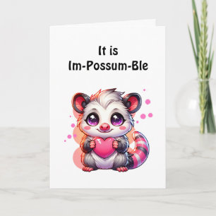 I Kärlek You   Romantic Flirty Possum Kort