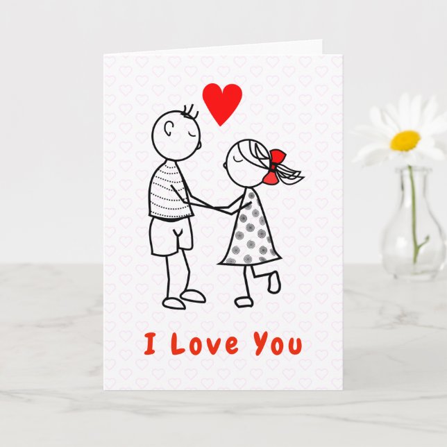 I Kärlek You - Romantic Kort (Liten växt)