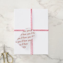I Kärlek You Romantic Typography Valentine Presentetikett