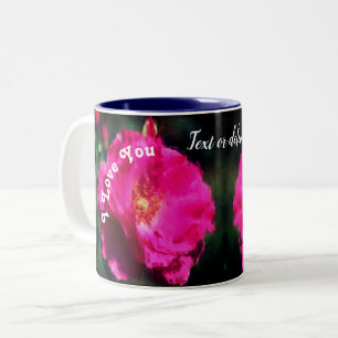 I Kärlek You Rosa ros Art Personlig Två-Tonad Mugg