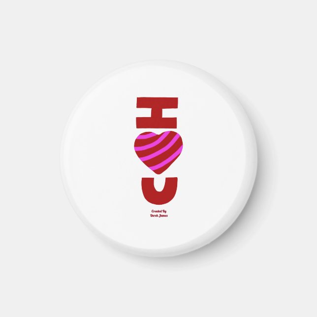 I Kärlek You Round Magnet (Framsidan)