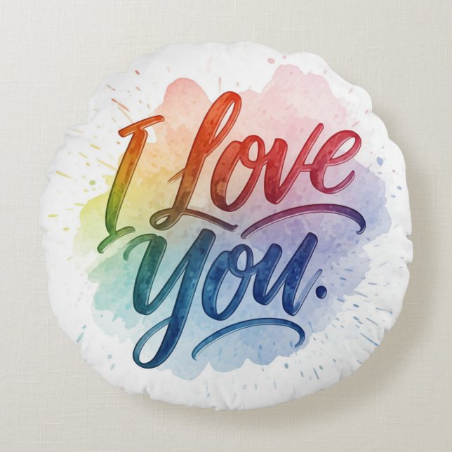 I Kärlek You Rund Kudde (Framsidan)